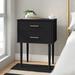 Mercury Row® Catt 2 - Drawer End Table Wood in Black | 26 H x 20 W x 15 D in | Wayfair 1362963397234814B73697A6F7E369C7