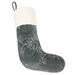 Andover Mills™ Christmas Floral Embroidered Velvet Classic Xmas Sock Stocking in Gray/White | 20 H x 13 W in | Wayfair