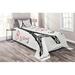 East Urban Home Eiffel Tower Black/Microfiber Eclectic Coverlet/Bedspread Set Microfiber in Red | Twin Bedspread + 1 Sham | Wayfair