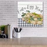 The Holiday Aisle® Easter Gallery Wrapped Canvas Decorative Accent Wood in Brown | 12 H x 12 W x 1.5 D in | Wayfair