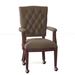 Armchair - Fairfield Chair Dayton 25" Wide Tufted Armchair Fabric in Red/Gray/Brown | 37.5 H x 25 W x 27 D in | Wayfair