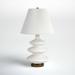 Joss & Main Danelea 26" Table Lamp Glass, Linen in Black | 26 H x 16 W x 16 D in | Wayfair 5BB3380A0BB54D9E8978E3870C510B7A