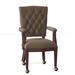 Armchair - Fairfield Chair Dayton 25" Wide Tufted Armchair Polyester/Other Performance Fabrics in Red/Gray/Brown | 37.5 H x 25 W x 27 D in | Wayfair