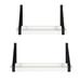 Birch Lane™ Glenbrook 2 Piece Solid Wood Accent Shelf in White | 10.25 H x 23.75 W x 5 D in | Wayfair B7BB0D1E2499455E91053C12041CBB71