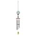 Exhart Solar Pearlized Honeycomb Glass Ball Wind Chime w/ Metal Finial Detail Glass/Metal in Green | 46.5 H x 5 W x 5 D in | Wayfair 15899-RS