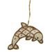 The Holiday Aisle® Dolphin Creme Mother of Pearl & Bead Hanging Figurine Ornament in Brown | 4 H x 4 W x 4 D in | Wayfair