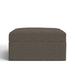 Wayfair Custom Upholstery™ Kian Slipcovered Ottoman, Solid Wood in Black/Brown | 20 H x 38 W x 31 D in FD55F5E7EDAF446F9F95943B17EF2935