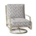 Woodard Seal Cove Swivel Patio Chair w/ Cushions Metal in Gray/Black | 35.75 H x 27.75 W x 32.75 D in | Wayfair 1X0477-70-53N