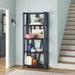 Lark Manor™ Antinus 76" H x 32" W Etagere Bookcase Wood in Blue/Brown | 76 H x 32 W x 14 D in | Wayfair 32E023F7C7FC46CAADDBF6F90473E0D1