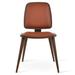 George Oliver Albano Side Chair Faux Leather/Wood/Upholstered in Red/Brown | 34.6 H x 18.1 W x 20.9 D in | Wayfair A25A8B1EBA324E09AF3F1D54C5073C4B