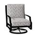 Woodard Seal Cove Swivel Patio Chair w/ Cushions Metal in Gray/Black | 35.75 H x 27.75 W x 32.75 D in | Wayfair 1X0477-92-40Y