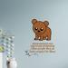 Zoomie Kids Have Respect Bear Vinyl Wall Decal Vinyl in Brown | 10 H x 8 W in | Wayfair F9089E898ED643FCA09C79BF622E5459