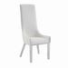 Hokku Designs Ipleigh Parsons Chair Faux Leather/Upholstered in White | 50 H x 20 D in | Wayfair 44265AE9536146FF96118791B612CB49