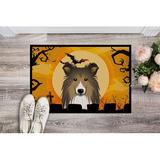 The Holiday Aisle® Saulters Halloween Sheltie Non-Slip Outdoor Door Mat Synthetics | 18 W x 27 D in | Wayfair EB0A91E03D4D484D90140AD97BF75BD5