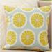 Latitude Run® Citrus Slice Design Square 100% Cotton Pillow Cover & Insert Polyester/Polyfill | 18 H x 18 W x 3 D in | Wayfair