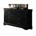 Canora Grey Henton 6 Drawer Double Dresser Wood in Black | 33 H x 57 W x 15 D in | Wayfair FDC5120666514A0F92C5E296F9D6A15B