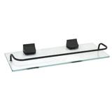 Ebern Designs Akhlaq Glass Wall Wall Shelf Glass/Metal in Gray | 1.75 H x 13.75 W x 5 D in | Wayfair 7329DAF87DB248708E19AA5BDEF2A6A9