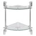 Latitude Run® Azahara Double Corner Wall Shelf Glass/Metal in Gray | 17.5 H x 11.5 W x 11.5 D in | Wayfair C1AED922091542DF92DC6CE62744CB46