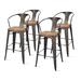 Trent Austin Design® Nesbit Solid Wood Counter & Bar Stool Wood/Metal in Gray/Black | 39 H x 20.5 W x 22.5 D in | Wayfair