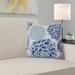 Red Barrel Studio® Vasif Outdoor Square Pillow Cover & Insert Polyester/Polyfill blend in Blue | 16 H x 16 W x 3 D in | Wayfair