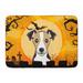 The Holiday Aisle® Eila Jack Russell Terrier Rectangle Microfiber Non-Slip Bath Rug Memory Foam in Orange/Brown | Wayfair THLA5131 40014014