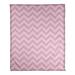 East Urban Home Classic Hand Drawn Chevron Pattern Fleece Blanket Microfiber/Fleece/Microfiber/Fleece in Pink/Indigo | 50 W in | Wayfair