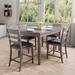 Gracie Oaks Benigni Counter Height Dining Set Wood/Upholstered in Brown/Gray | Wayfair 8CACED852884404DA06DA8C00EBB9F3B