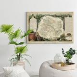 World Menagerie 'Atlas Nationale Illustre IV' - Painting Print on Canvas Canvas, Solid Wood in Green | 12 H x 8 W x 1 D in | Wayfair