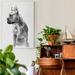 Red Barrel Studio® 'Pug Portrait II' Painting Print on Canvas Canvas, Solid Wood in Black/Gray | 12 H x 8 W x 1 D in | Wayfair