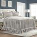 One Allium Way® Jadyn Shabby Elegance Ruffle Lace 3Pc Bedspread Set Microfiber in Gray | Queen Bedspread + 2 Standard Shams | Wayfair