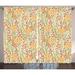 Alcott Hill® Carew Flower Graphic Print & Text Semi-Sheer Rod Pocket Curtain Panels Polyester | 84 H in | Wayfair ACOT5606 39185654