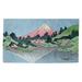 Pink 26 x 0.25 in Area Rug - World Menagerie Mt. Fuji Reflected in Lake Kawaguchi Area Rug Metal | 26 W x 0.25 D in | Wayfair