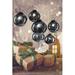 The Holiday Aisle® Decorative Glass Ball Ornament Glass in Pink/Black | 4 H x 3 W x 3 D in | Wayfair 00B3D9B1AF8645648AE717B50C904857