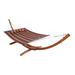 Bay Isle Home™ West Hewish Spreader Bar Hammock w/ Stand Polyester in Red/Brown | 51 H x 55 W x 142.5 D in | Wayfair