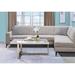 Everly Quinn Jormundagand Frame Coffee Table Wood in Brown/White/Yellow | 18 H x 43 W x 26 D in | Wayfair C148FBADC0A44E9FB3A09C6B4B30C31F