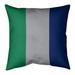 ArtVerse Vancouver Hockey Striped Pillow Polyester/Polyfill/Cotton Blend in Gray/Green/Blue | 18 H x 18 W x 3 D in | Wayfair NHS223-SLGSPCT