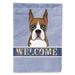 Winston Porter Welcome 2-Sided Polyester Flag Metal in Indigo | 40 H x 28 W in | Wayfair 44B00479F43D4425BC71C3C1A90F7647