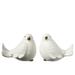 August Grove® 2 Piece Rosellini Standing Cardinal Bird Figurine Set Porcelain/Ceramic in Gray/White/Blue | 4.5 H x 5.5 W x 4 D in | Wayfair