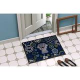 Winston Porter Toluca Flowers Labrador Non-Slip Outdoor Door Mat Synthetics | 0.2" H x 36" W x 24" D | Wayfair 249C5F32E12642E8A0196EF51D0A48E1