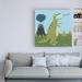 Harriet Bee Dino mite I by June Erica Vess - Wrapped Canvas Painting Print Canvas in Blue/Green | 24 H x 24 W x 2 D in | Wayfair