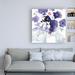 Ebern Designs Blue Purple Impressions by Sheila Golden - Wrapped Canvas Painting Print Canvas in Blue/Indigo/White | 14 H x 14 W x 2 D in | Wayfair