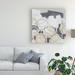 Wrought Studio™ Granite Rose IV by June Erica Vess - Wrapped Canvas Painting Print Canvas in Gray/White | 18 H x 18 W x 2 D in | Wayfair