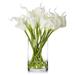 Primrue Lilies Flower Arrangement in Vase Natural Fibers in Yellow | 12 H x 7 W x 7 D in | Wayfair C45ED06CBDCC4B02AF7ED1E60E5090B6