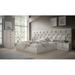 Hispania Home London Bed Wood & /Upholstered/Velvet in Brown/White | 61 H x 85 W x 83 D in | Wayfair BEDOR68-Q