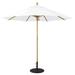 Arlmont & Co. Nadasha 9' Market Umbrella Wood in White | Wayfair 5487230244074084B95696A762ED2093