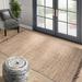 Gray/White 48 x 0.5 in Area Rug - Bayou Breeze Dorthy Handwoven Flatweave Gray Area Rug Jute & Sisal | 48 W x 0.5 D in | Wayfair