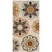 Orange/White 31 x 0.16 in Area Rug - Charlton Home® Coucou Floral Beige/Burnt Orange/Brown Indoor/Outdoor Area Rug, | 31 W x 0.16 D in | Wayfair