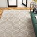 Brown 60 x 0.05 in Area Rug - Etta Avenue™ Kristian Geometric Handmade Tufted Wool Area Rug Wool | 60 W x 0.05 D in | Wayfair