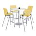 KFI Studios Mode- KOOL Sets 42" L Round Manufactured Wood Breakroom Table & Chair Set Metal in White | 41 H in | Wayfair