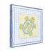 Harriet Bee Turtle w/ Plaid IV by Megan Meagher - Wrapped Canvas Painting Print Canvas in Blue/Green/Indigo | 14 H x 14 W x 2 D in | Wayfair